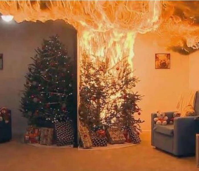 Christmas tree fire